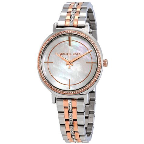 michael kors mother of pearl crystal silver watch|Michael Kors Parker Mother of Pearl Dial Crystals Steel Ladies .